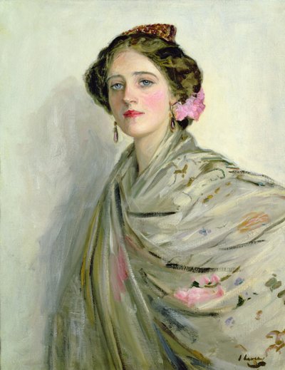 A Fair Spaniard (portrait of Mrs Chowne) by John Lavery